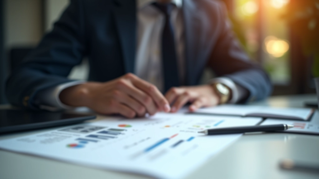 Researcher collecting data from multiple sources including documents, reports, and industry publications